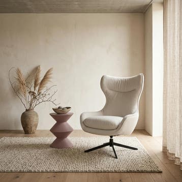 Draaibare fauteuil Olivia Gebroken wit | Starfurn, Huis en Inrichting, Ophalen of Verzenden, Nieuw