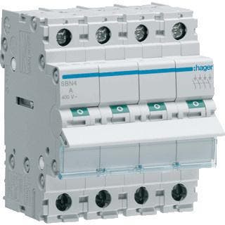 Hager Hoofdschakelaar 4-P 63A - SBN463, Doe-het-zelf en Verbouw, Elektra en Kabels, Nieuw