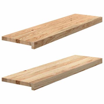vidaXL Vensterbanken 2 st onbehandeld 90x25x2 cm massief, Verzenden, Nieuw
