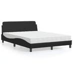 vidaXL Bed met matras Dover kunstleer zwart 140x200 cm, Huis en Inrichting, Slaapkamer | Bedden, Overige materialen, Verzenden
