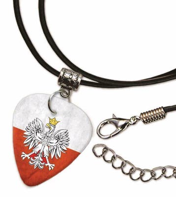 Poolse vlag plectrum ketting, sleutelhanger of oorbellen, Ophalen of Verzenden, Nieuw