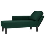 vidaXL Chaise longue met kussen&rechterarmleuning fluweel, Verzenden, Nieuw
