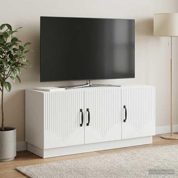 vidaXL TV-kast Wit 99 x 34,5 x 47 cm Bewerkt hout, Minder dan 50 cm, Verzenden, Nieuw, Minder dan 100 cm