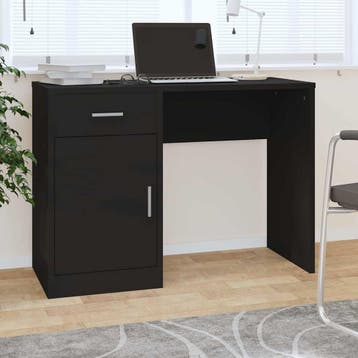 vidaXL Bureau met kast en lade 100x40x73 cm bewerkt hout, Verzenden, Nieuw