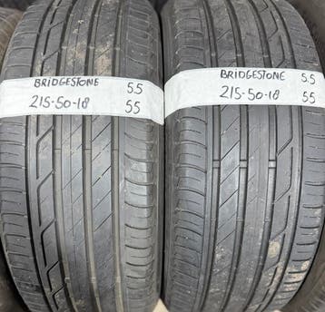 2x215-50-18 Bridgestone Zomer 2x5.5mm €55 PerBand 215 50 18, Auto-onderdelen, Ophalen, 18 inch, Band(en), Personenwagen