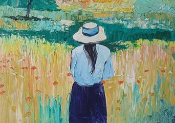 Mario Berrino (1920-2011) - Donna nelle piantagioni
