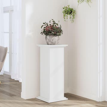 vidaXL Plantenstandaard 33x33x80 cm bewerkt hout wit, Verzenden, Nieuw