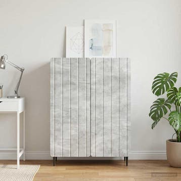 vidaXL Dressoir Betongrijs 66 x 34,5 x 92 cm Bewerkt hout, Verzenden, Nieuw, Overige houtsoorten, Minder dan 50 cm