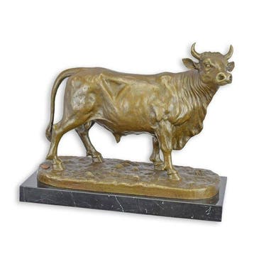 sculptuur, Luxury Bronze Bull Sculpture – Strong High-End