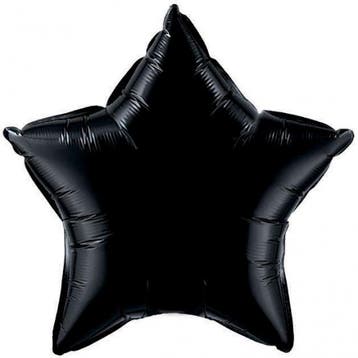 Helium folie ballon zwarte ster 50 cm - Folie Ballonnen, Verzenden, Nieuw