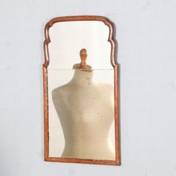 Soesterspiegel simpel en elegant noten ca 1790 No440421 Hoog, Antiek en Kunst, Ophalen of Verzenden