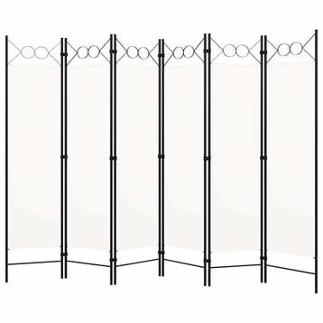 vidaXL Kamerscherm met 6 panelen 240x180 cm wit, Verzenden, Nieuw