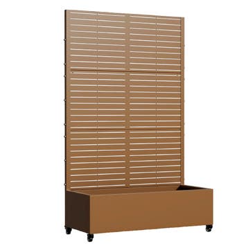 Plantenbak met privacyscherm Nodepp 190x120x38 cm bruin casa, Verzenden, Nieuw