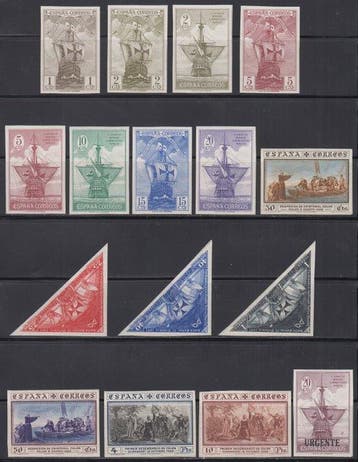 Spanje 1930 - Volledige serie. Ontdekking van Amerika. -, Gestempeld