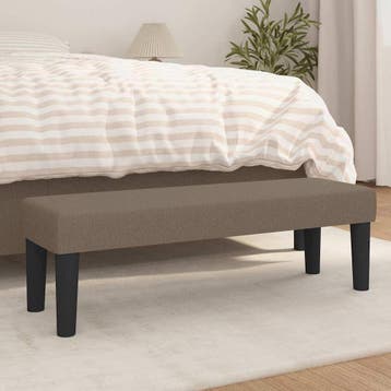 vidaXL Bankje 100x30x30 cm stof taupe, Huis en Inrichting, Banken | Bankstellen, Verzenden, Nieuw, Stof, Minder dan 150 cm