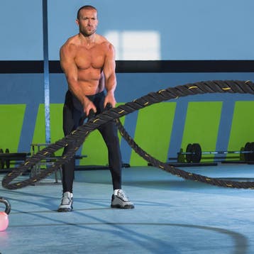 HOMCOM Battle Rope Battle Rope exercise Fitness training Cro, Sport en Fitness, Verzenden, Nieuw