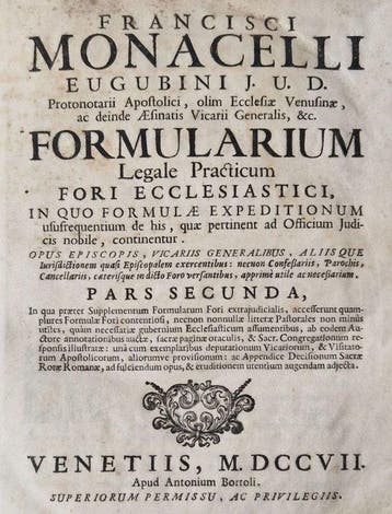 Francesco Monacelli - Formularium Legale Practicum Fori
