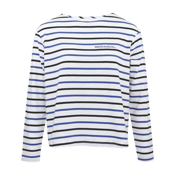 Semicouture • gestreept shirt • XL, Kleding | Dames, Tops, Wit, Nieuw, Maat 46/48 (XL) of groter, Verzenden