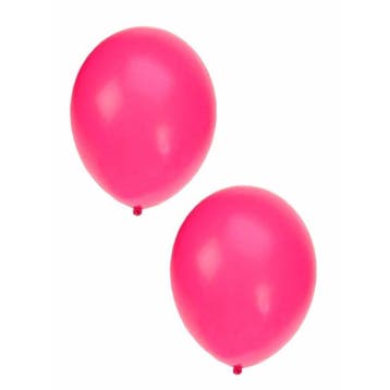 25x stuks Neon roze party ballonnen 27 cm - Ballonnen, Verzenden, Nieuw