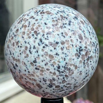 Large Kiwi Lotus Jasper Quality sphere Kristal - Hoogte: