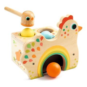 Djeco houten hamerspel Tapatou baby van €32,99 voor €32,90, Ophalen of Verzenden, Nieuw