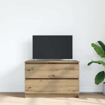 vidaXL Tv-meubel ambachtelijk 80x35x54cm spaanplaat grijs, Minder dan 50 cm, Verzenden, Nieuw, Minder dan 100 cm