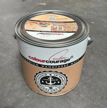 Colour courage Pot muur-plafond verf 2,5L kleur Shell beach, Doe-het-zelf en Verbouw, Verf, Beits en Lak, Verzenden, Nieuw