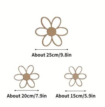 Scandinavische Houten Margriet Wanddecoratie Bloem, Huis en Inrichting, Woonaccessoires | Wanddecoraties, Verzenden, Nieuw