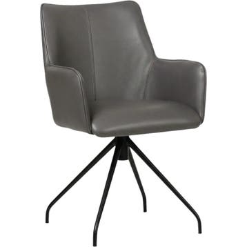 Set van 6 Leren draaibare eetkamerstoelen Wave - Granada, Huis en Inrichting, Stoelen, Ophalen of Verzenden, Nieuw, Leer, Vijf, Zes of meer stoelen