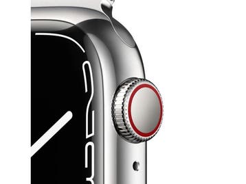 Apple Watch Series 7 - 41mm - Roestvrij staal - Zilver - GPS, Verzenden, Zo goed als nieuw, Apple