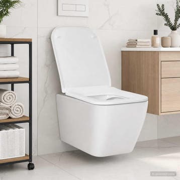 vidaXL Hangtoilet Keramiek Wit, Verzenden, Nieuw
