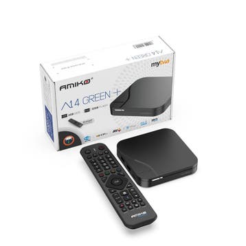 Retourdeal: Amiko A14 Green+ Plus 4K Android IPTV Box, Ophalen of Verzenden, Nieuw