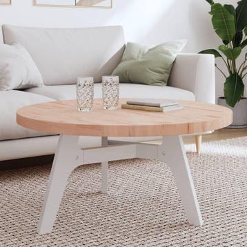 vidaXL Tafelblad rond Ø90x4 cm massief beukenhout, Verzenden, Nieuw
