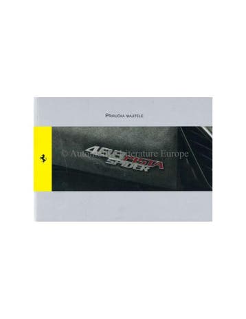 2018 FERRARI 488 PISTA SPIDER INSTRUCTIEBOEKJE TSJECHISCH