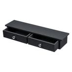 Wandplank Geeste met 2 lades 60x15x10 cm zwart [en.casa], Huis en Inrichting, Woonaccessoires | Wandplanken en Boekenplanken, Verzenden