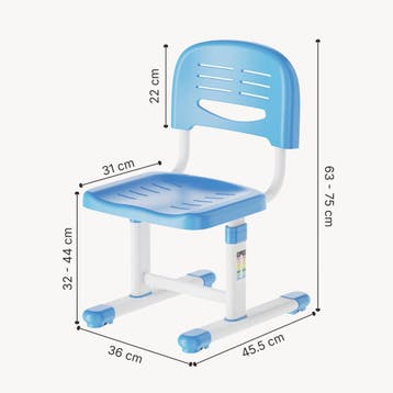 Kinderstoel Sauda bureaustoel 63-75x36x46 cm hemelsblauw en, Verzenden, Nieuw