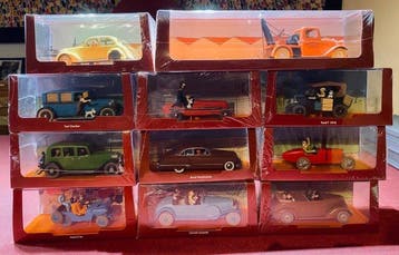 Tintin - 11 miniatuurautos, Nieuw