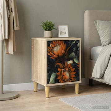 vidaXL Nachtkastje LOCHEM Sonoma Eiken 36 x 33 x 50 cm, Minder dan 45 cm, Verzenden, Nieuw, Minder dan 55 cm