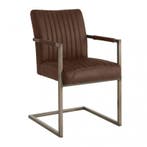 *WOONWINKEL* Tower Living Ferro Armstoel Donkerbruin, Verzenden, Nieuw, Bruin
