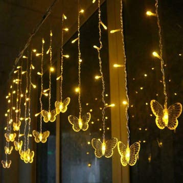 Kerst Gordijn Vlinder - 2 Meter - Warm Wit, Ophalen of Verzenden, Nieuw