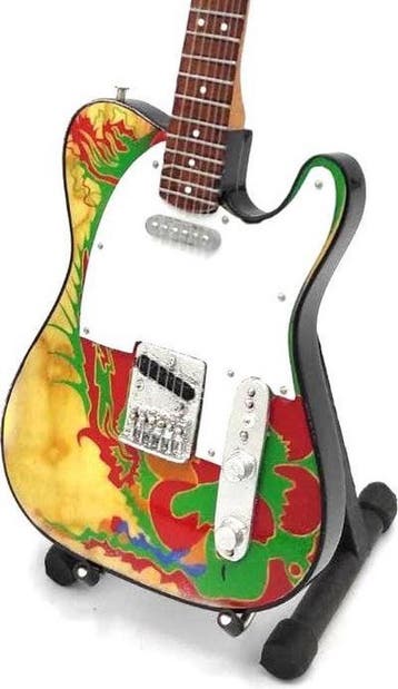 Miniatuur replica Fender gitaar - Jimmy Page - Led Zeppelin, Ophalen of Verzenden, Nieuw, Pop, Beeldje of Miniatuur