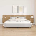 vidaXL Hoofdbord Met Kast met lade 3 pcs Artisan Eiken, Huis en Inrichting, Verzenden, Nieuw, Bruin, Hout