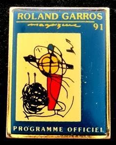 Roland Garros 91 pin- modern- epoxy, Verzamelen, Speldjes, Pins en Buttons, Verzenden, Nieuw, Speldje of Pin