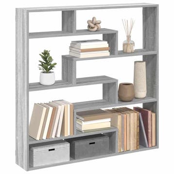 vidaXL Wandschap kubus 7 vakken bewerkt hout grijs sonoma, Verzenden, Nieuw