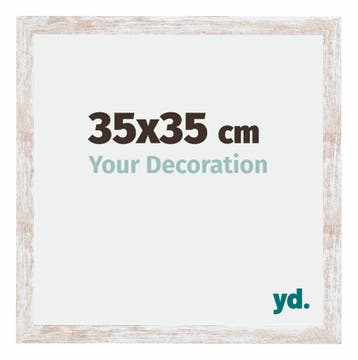 Fotolijst 35x35 cm - White Wash - MDF - Catania, Verzenden, Nieuw