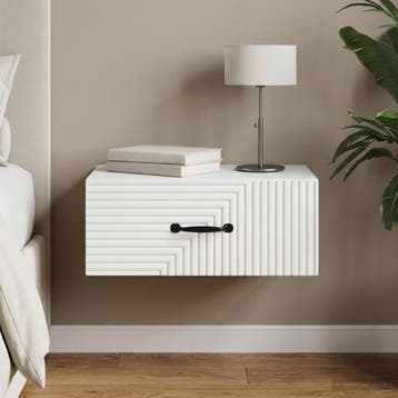 vidaXL Wandbeugel Bedkast Wit 49 x 34,5 x 20 cm Bewerkt hout, Minder dan 45 cm, Verzenden, Nieuw, Minder dan 55 cm