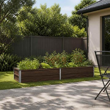 vidaXL Verhoogd Tuinbed Zwart 160 x 40 x 24 cm koudgewalst, Minder dan 30 cm, Verzenden, Minder dan 60 cm, Nieuw