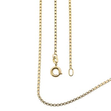 Gouden Venetiaanse schakelketting, Sieraden, Tassen en Uiterlijk, Kettingen, Ophalen of Verzenden, Gebruikt, Goud, Goud