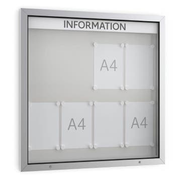 Informatiekast Buiten Draaideur 8x A4 Economy, Nieuw in verpakking