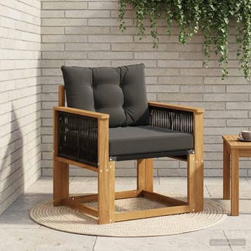 vidaXL Buiten Midden Sofa Massief Acaciahout Naturel, Verzenden, Nieuw